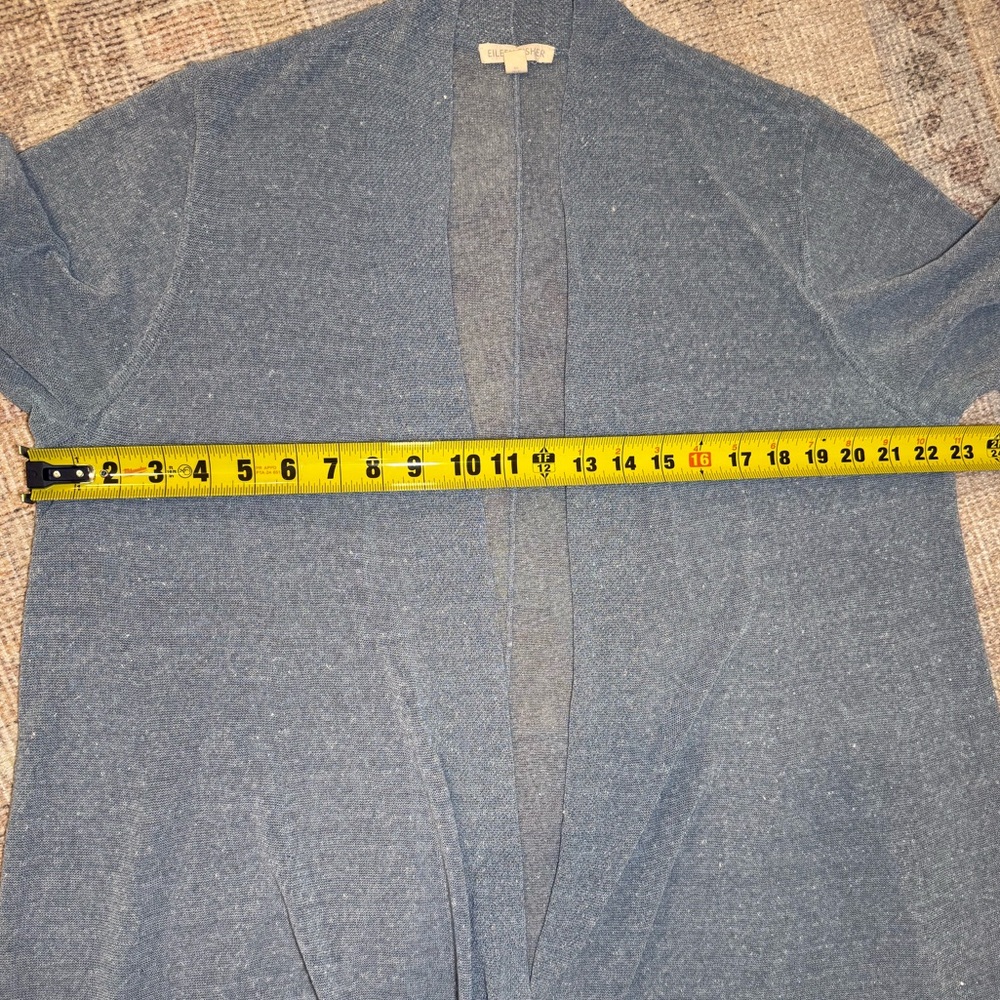 Eileen‎ Fisher Light Blue Open Front Cardigan - Picture 2 of 4
